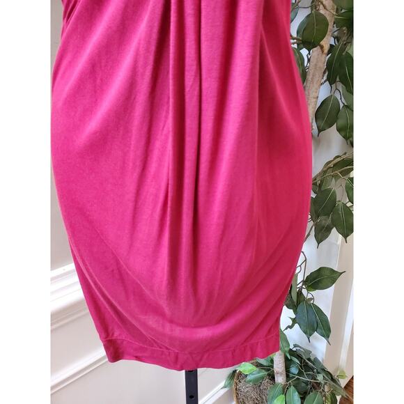 French Connection Women's Red Modal Scoop Neck Casual Knee Length Dress Size 4 - Picture 6 of 11